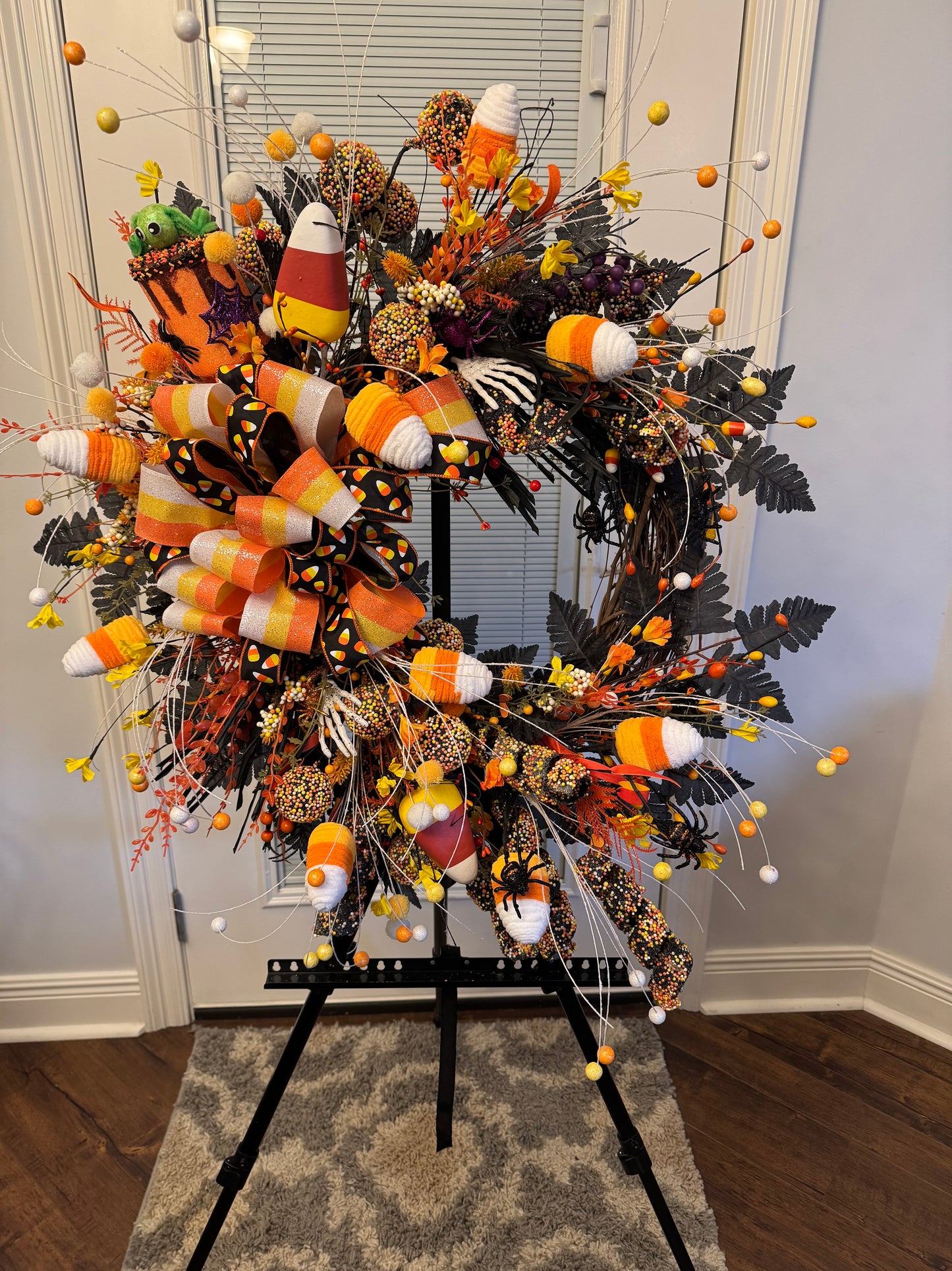 Candy Corn Explosion Halloween Wreath