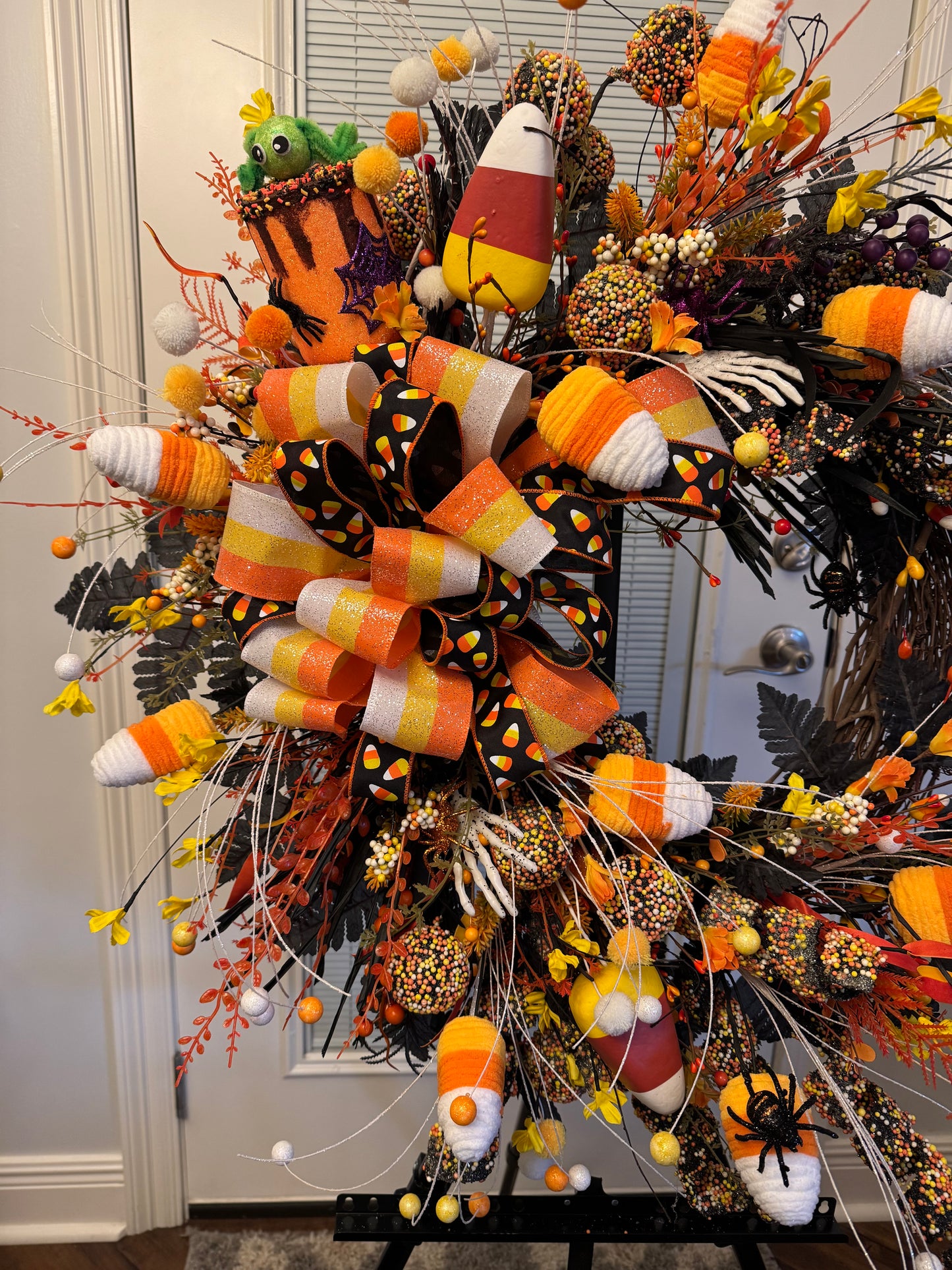 Candy Corn Explosion Halloween Wreath