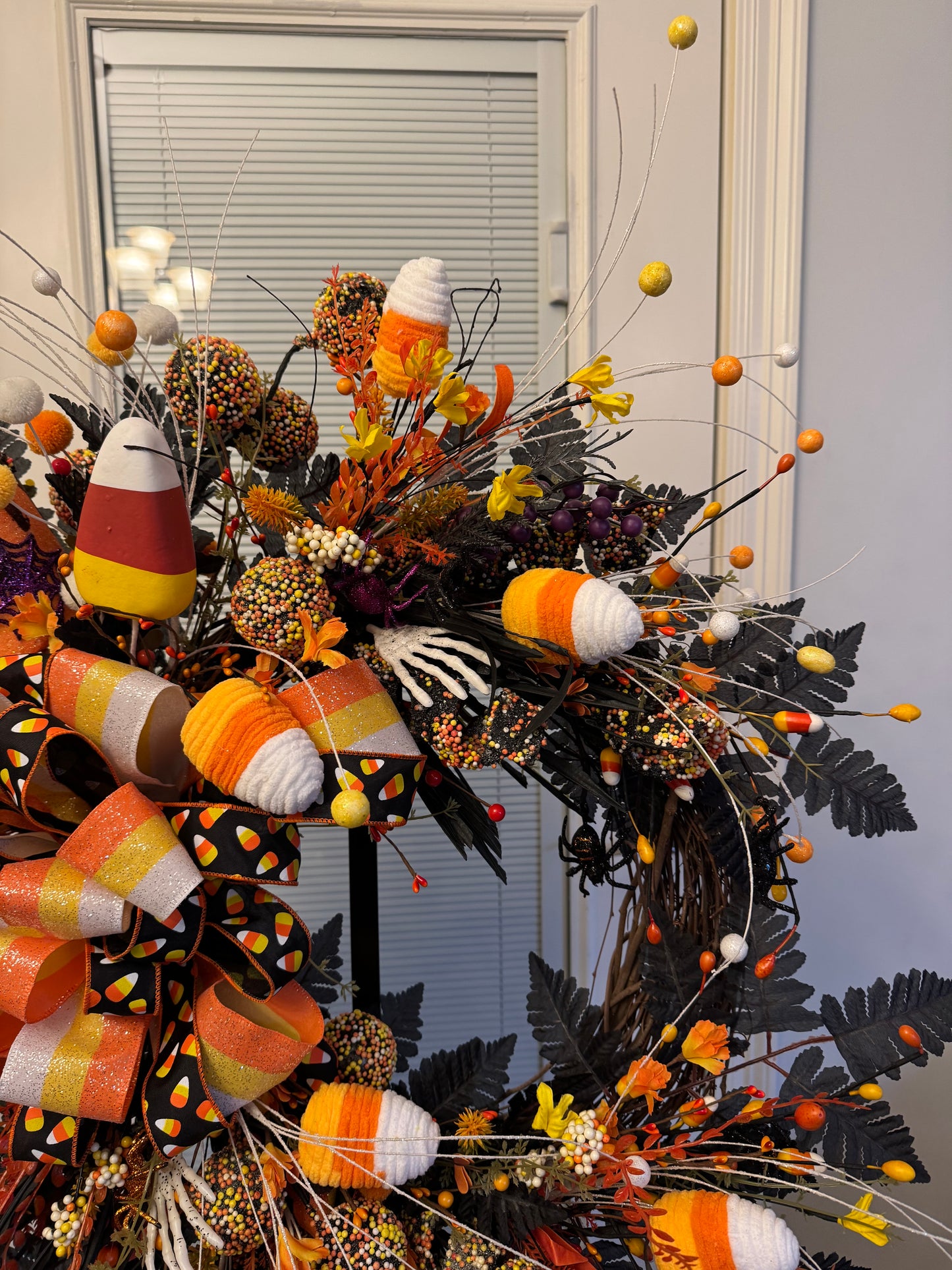Candy Corn Explosion Halloween Wreath