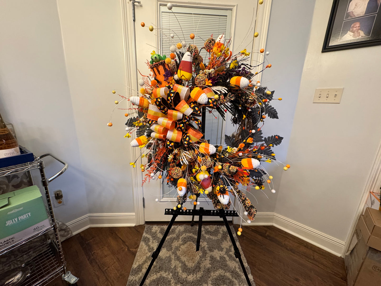Candy Corn Explosion Halloween Wreath