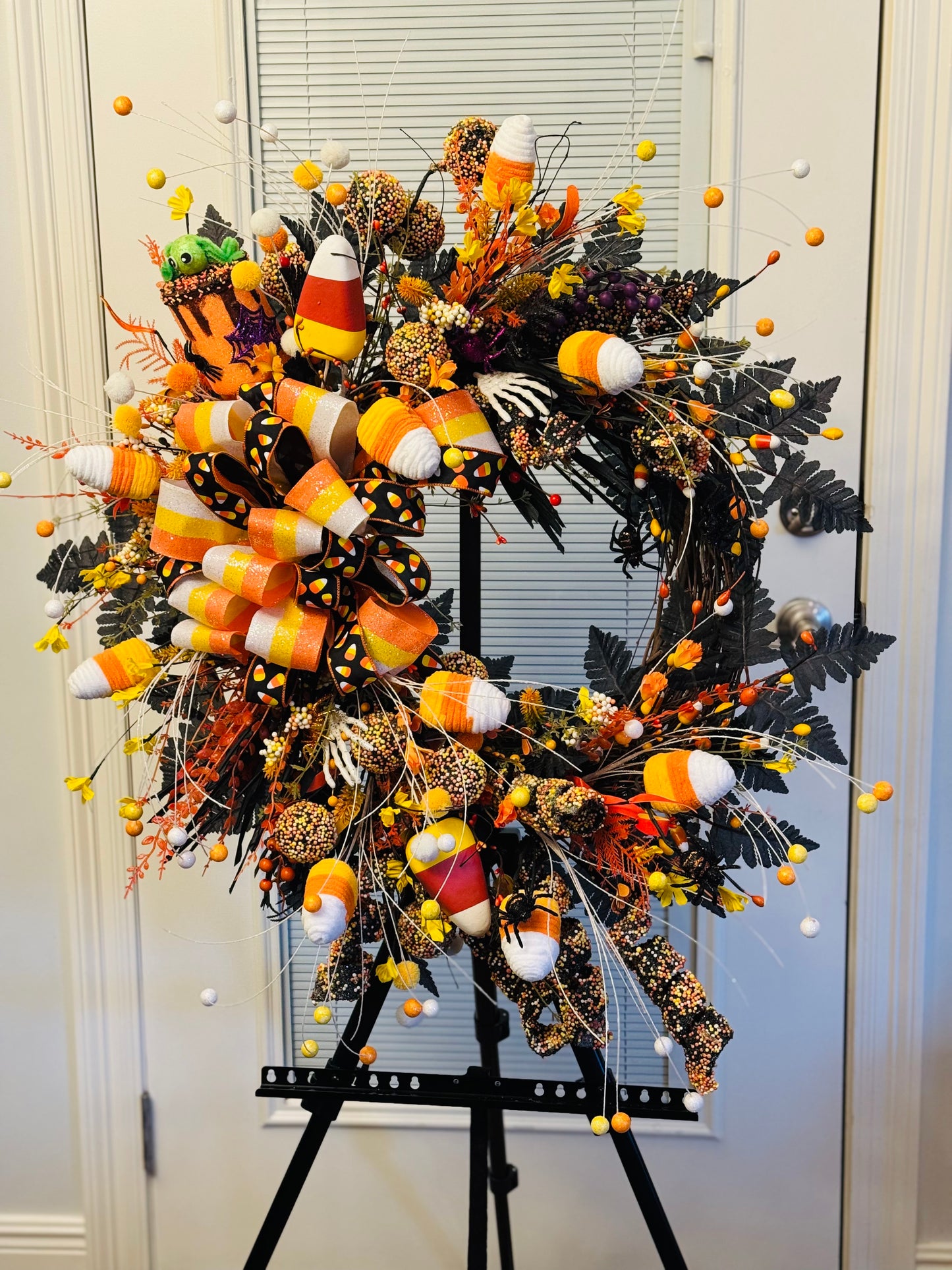 Candy Corn Explosion Halloween Wreath