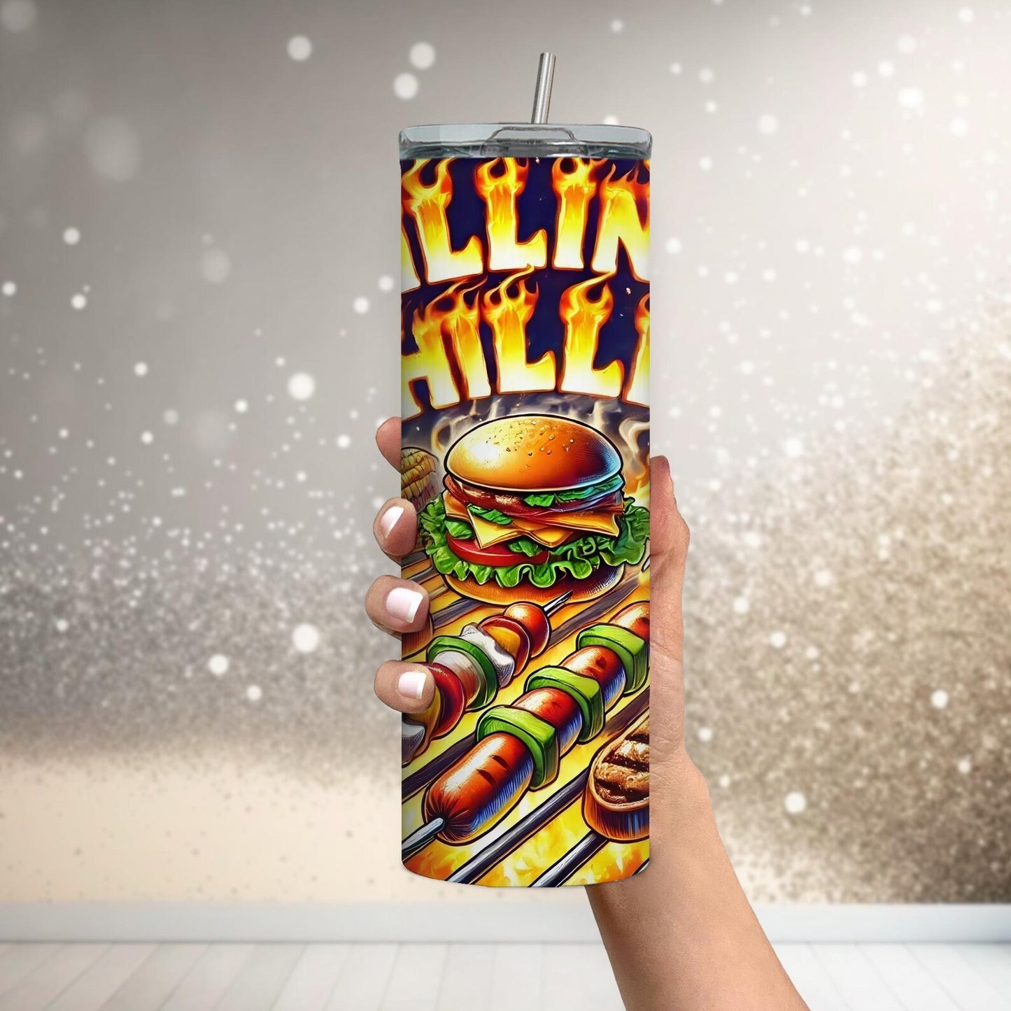 Grillin’ & Chillin’ Tumbler – Fire Up Your Summer Vibes!