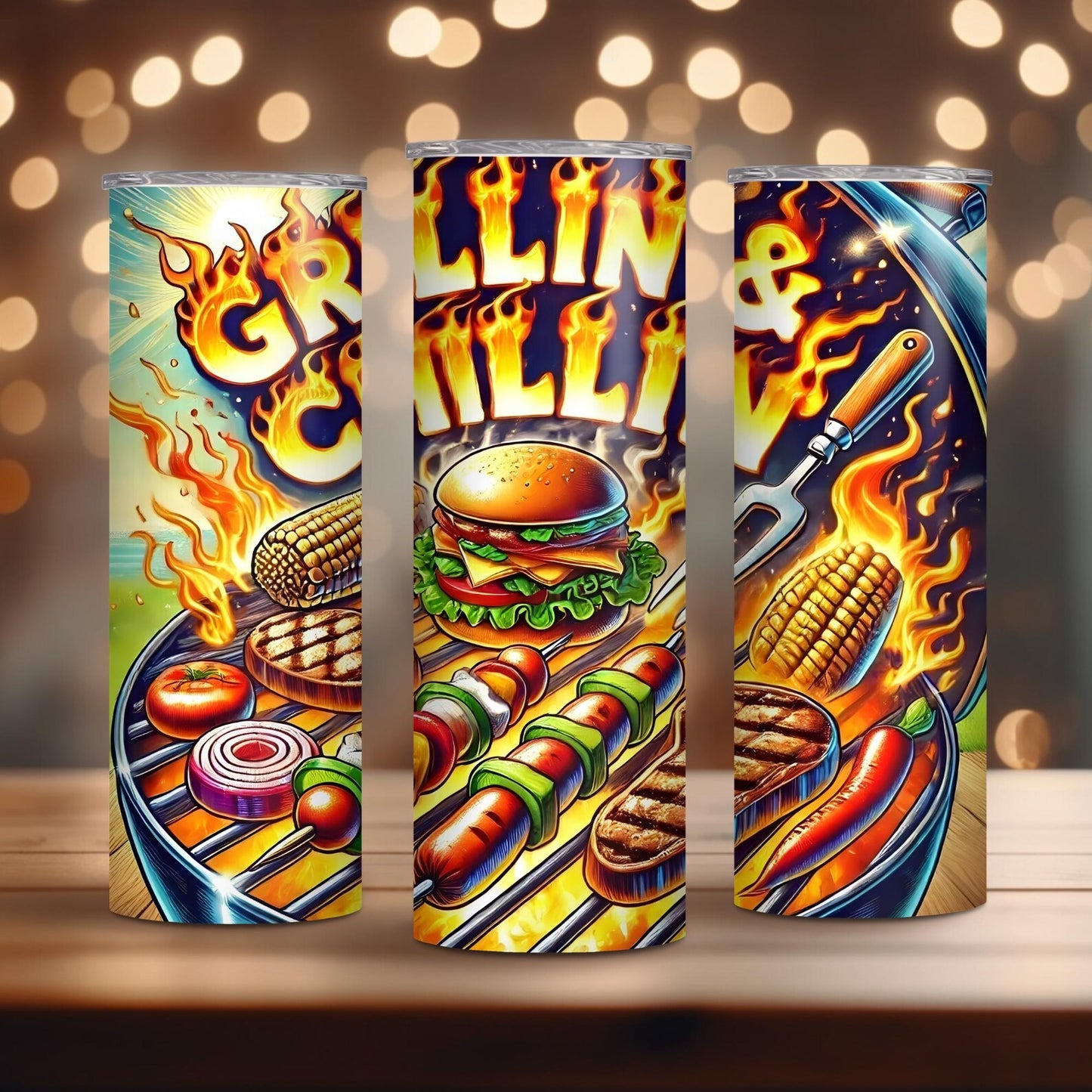Grillin’ & Chillin’ Tumbler – Fire Up Your Summer Vibes!