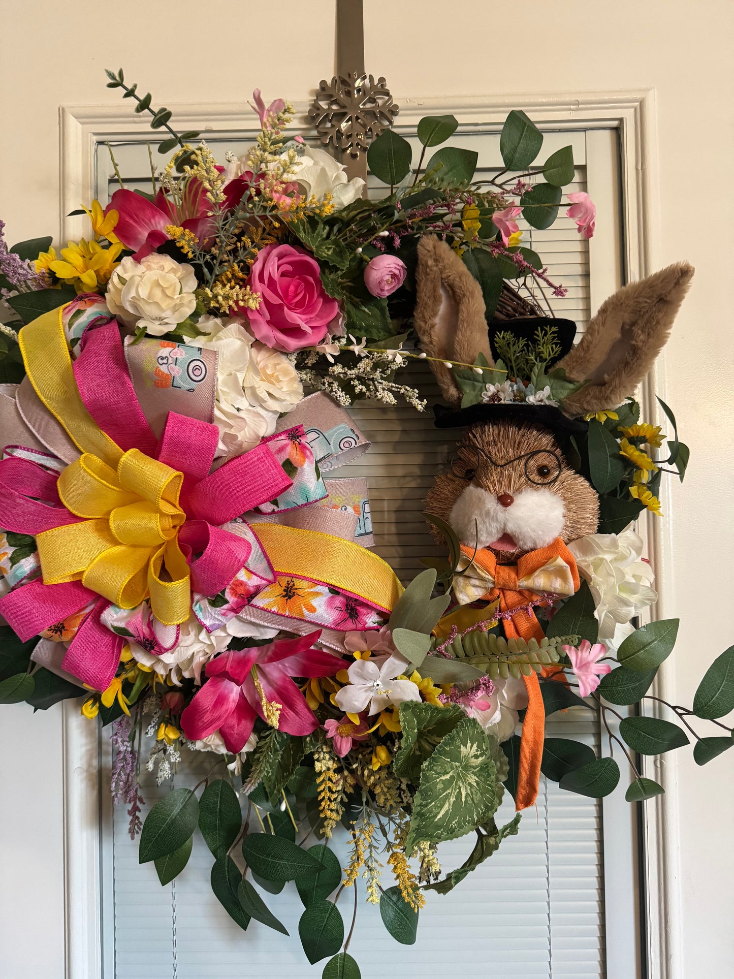 Spring Easter Bunny Wreath