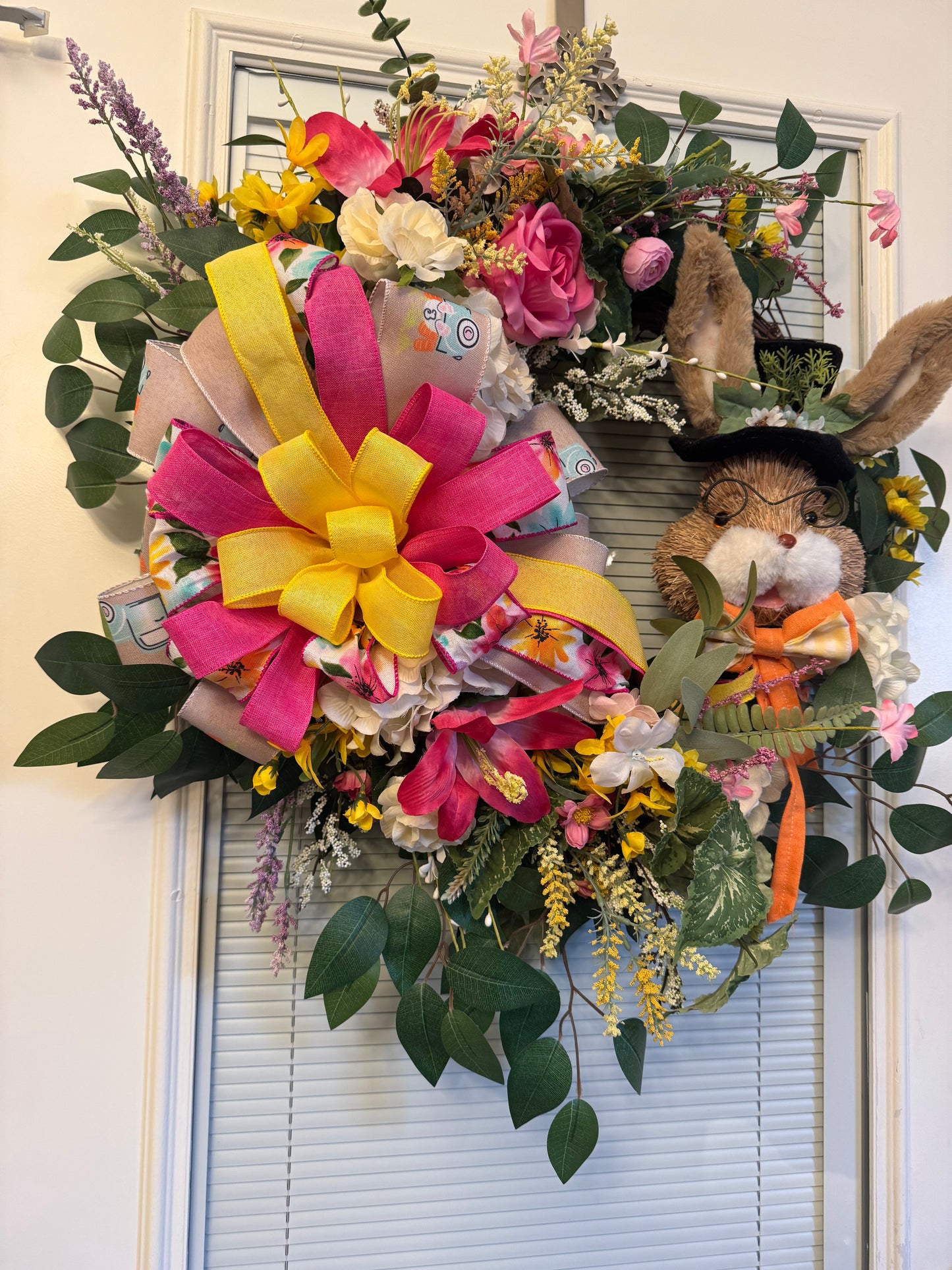 Spring Easter Bunny Wreath