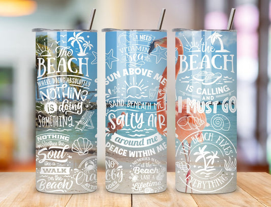 Beach Vibes Tumbler – Sip into Paradise! 20oz